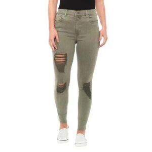 Level 99 Janie High Rise Jeans Raw Hem Distressed Size 27 NWT